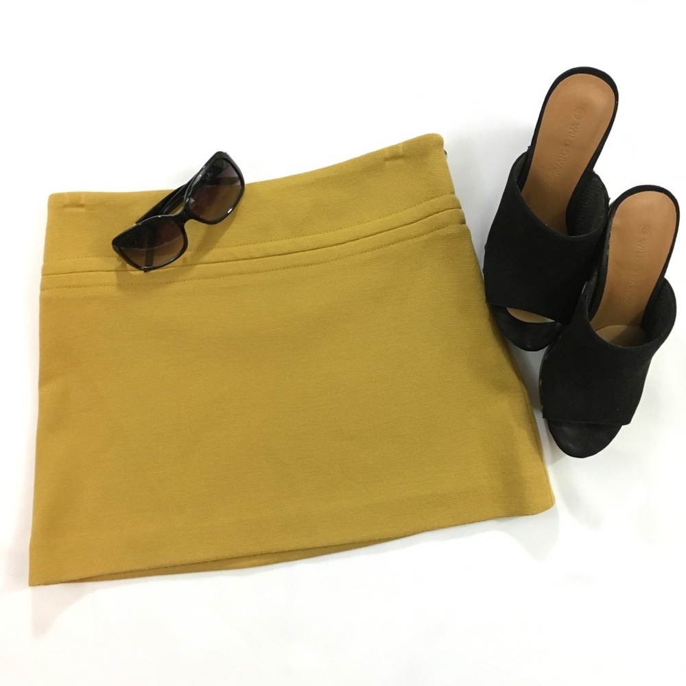 Mustard Theory Mini Skirt